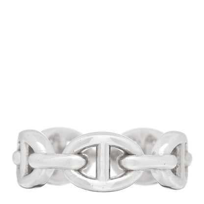 Hermes Sterling Silver PM Chaine d'Ancre Enchainee Band Ring 50 5.5 3 of 5