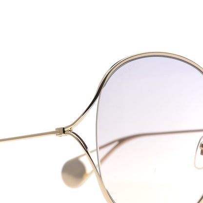 Gucci Oversized Round GG0362S Sunglasses Gold 8 of 9