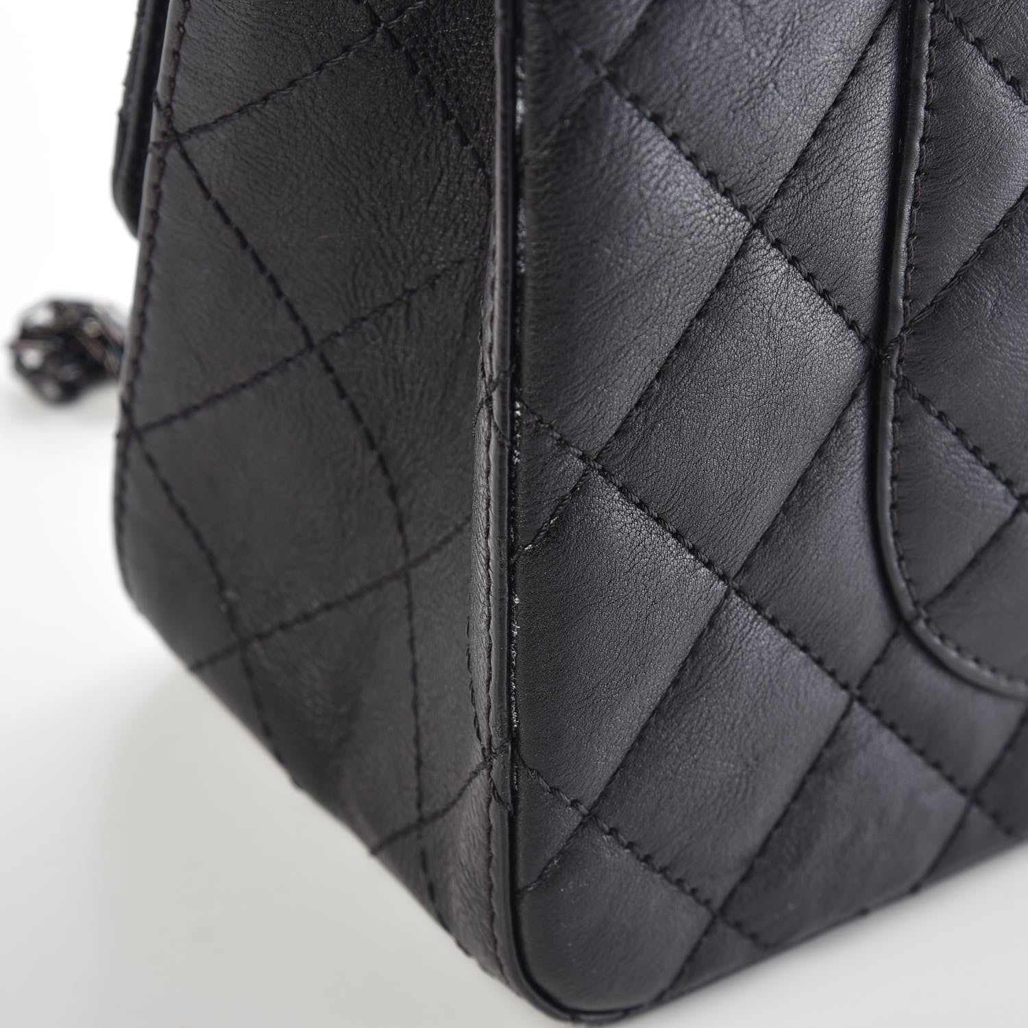 Chanel Crumpled Calfskin Quilted 2.55 Reissue 227 Flap So Black 10 of 15