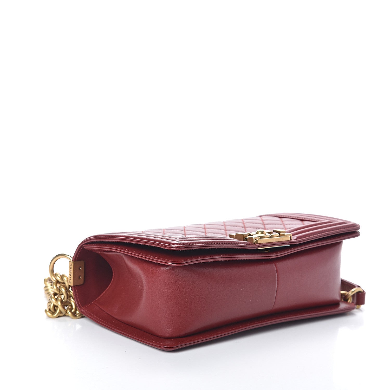 Chanel Lambskin Quilted Medium Boy Flap Dark Red 3 of 9
