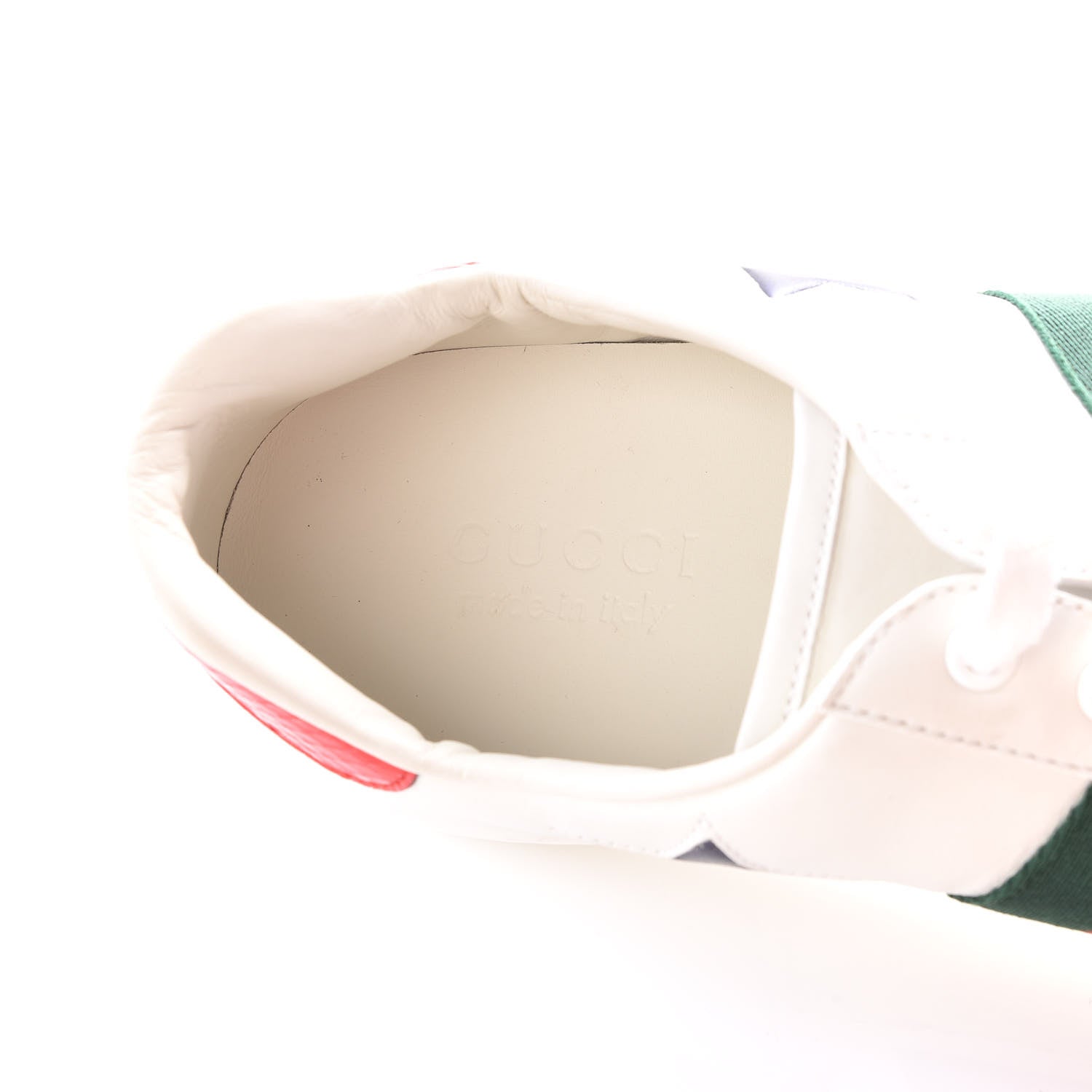 Gucci Calfskin Ayers Web Star Embroidered Mens Ace Sneakers 10.5 White Multi 7 of 8