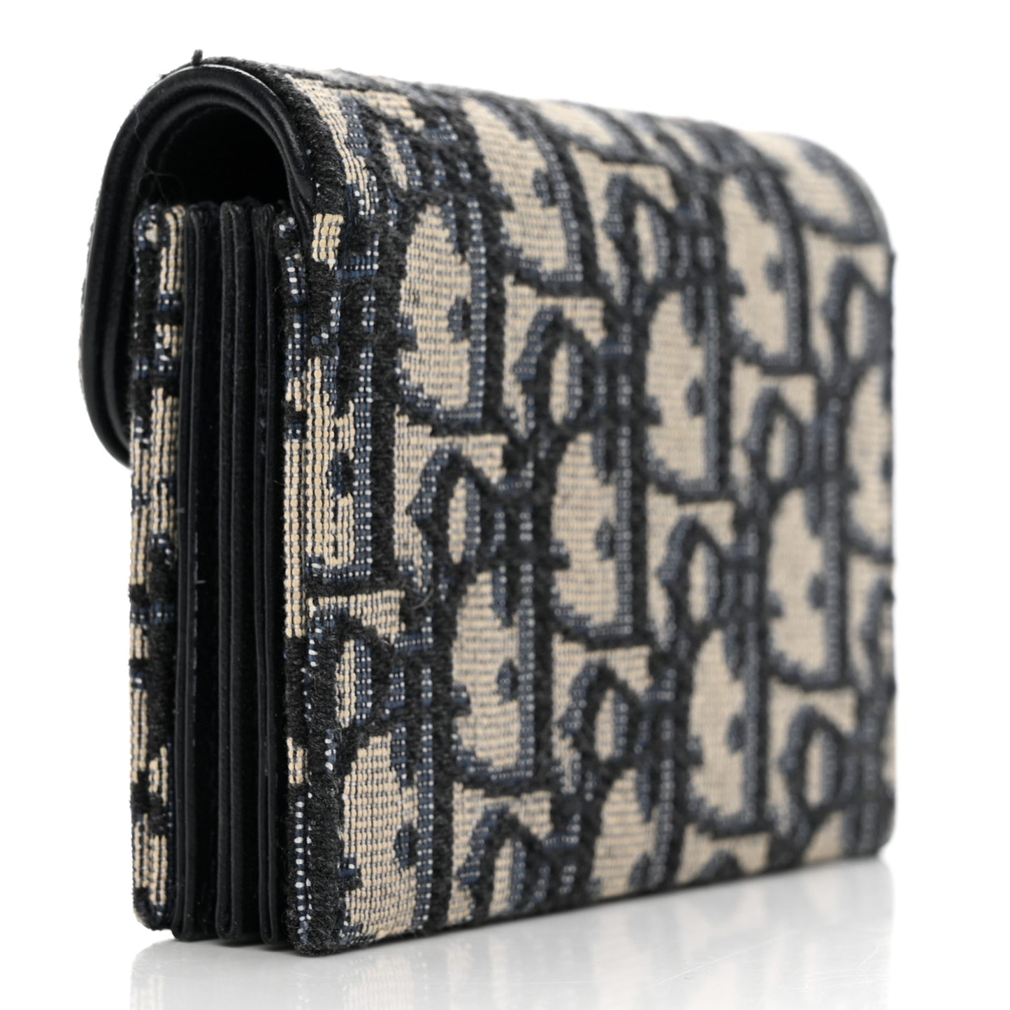 Oblique Saddle 5-Gusset Card Holder Blue