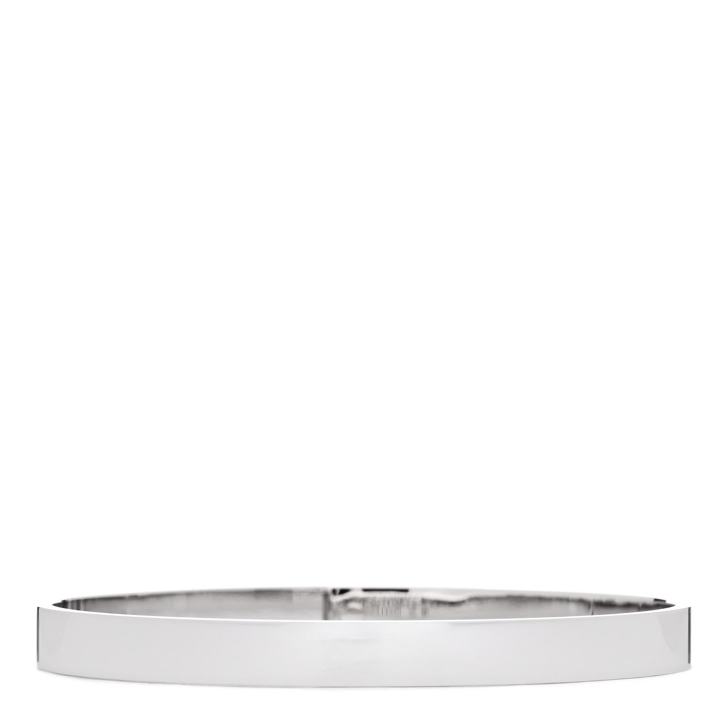 Hermes 18K White Gold Diamond PM Kelly Pave Bracelet SH 2 of 4