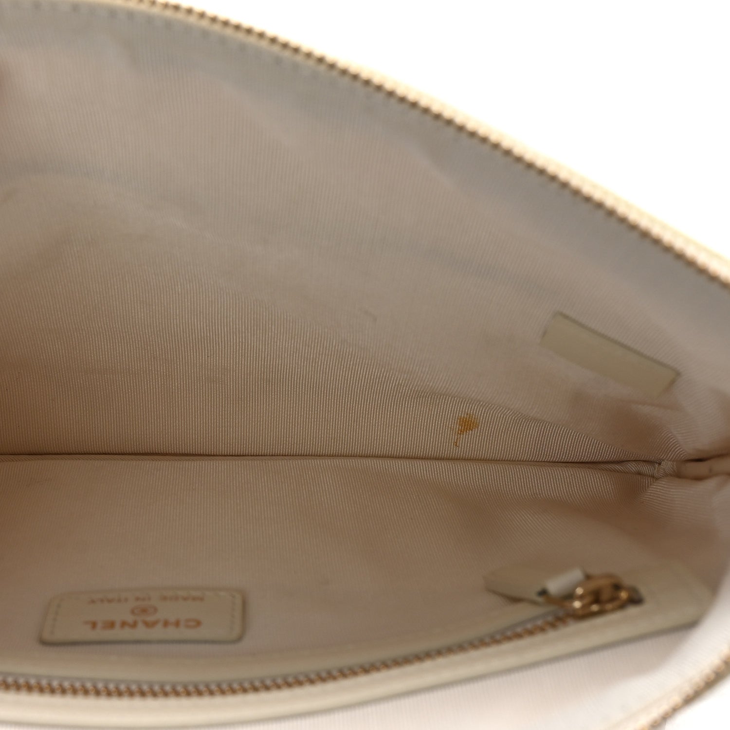 Chanel Iridescent Caviar Medium Night by the C Pouch Clutch White 5 of 8
