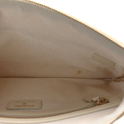 Chanel Iridescent Caviar Medium Night by the C Pouch Clutch White 5 of 8