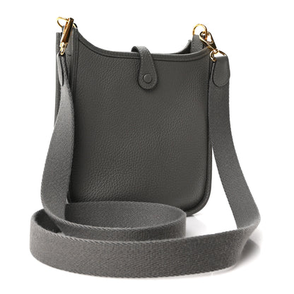 Hermes Taurillon Clemence Evelyne TPM Gris Meyer 3 of 11