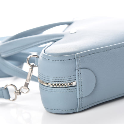 Balenciaga Shiny Day Calfskin Logo XS Triangle Duffle Grey Blue White 7 of 11