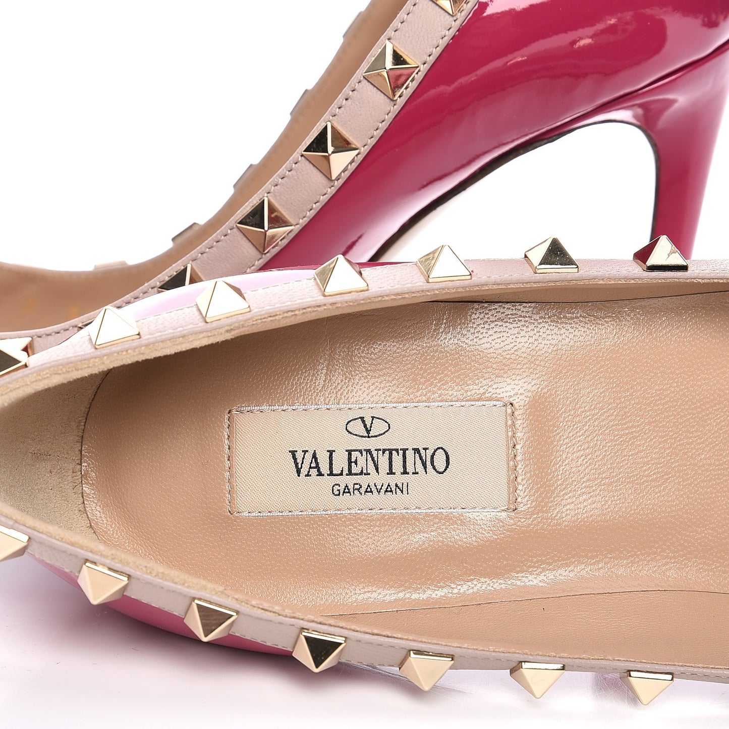Patent Rockstud 100mm Pumps 37 Deep Cyclamin Poudre