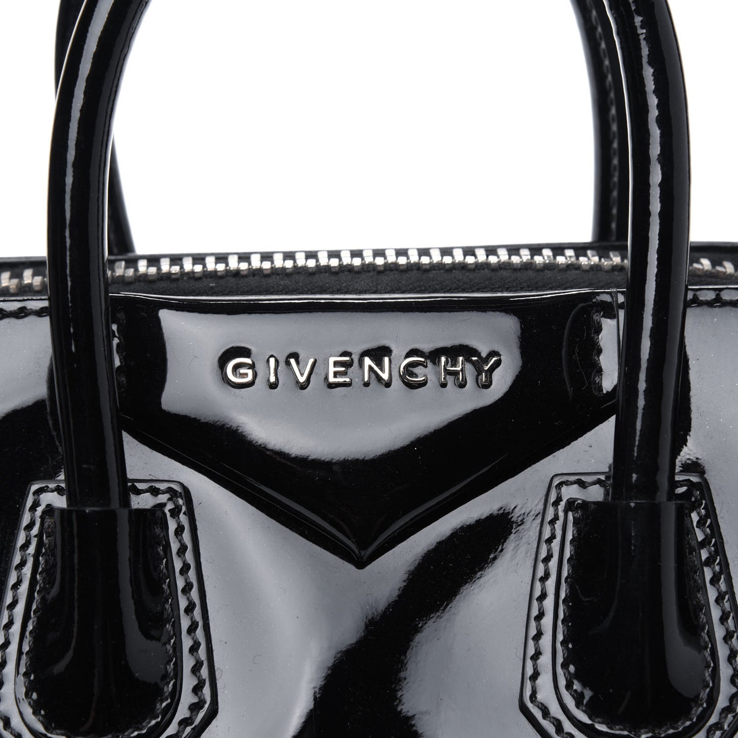 Patent Calfskin Mini Antigona Black