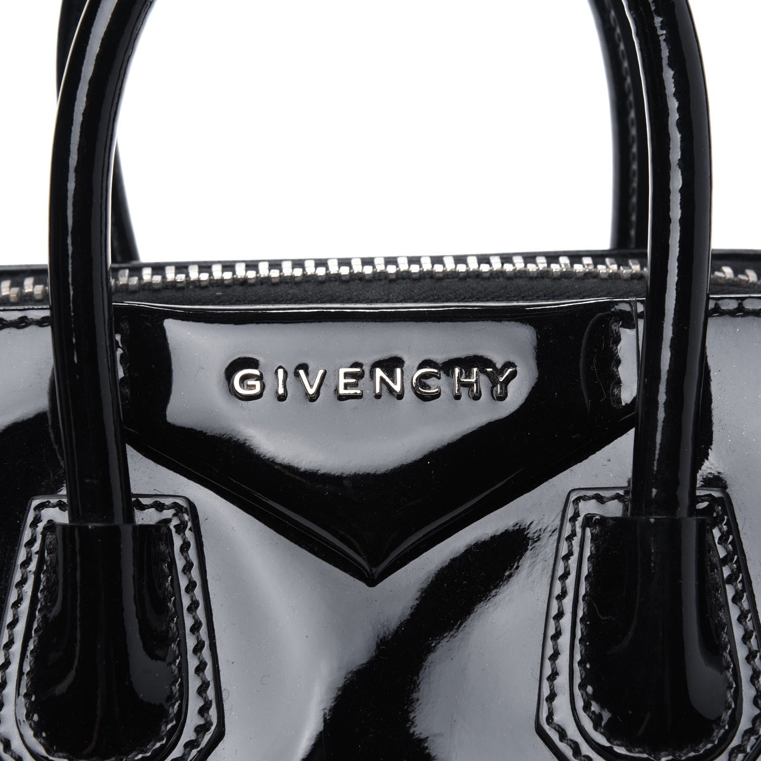 Givenchy Patent Calfskin Mini Antigona Black 14 of 16
