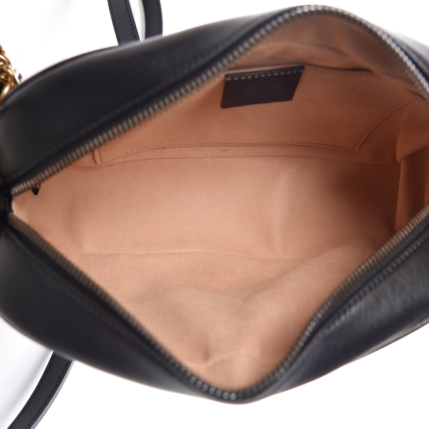 Gucci Calfskin Matelasse Small GG Marmont Chain Shoulder Bag Black 5 of 9
