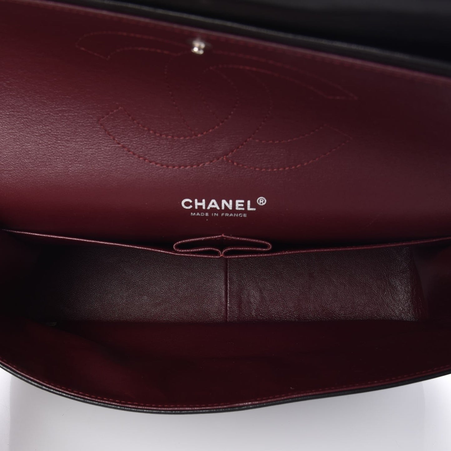 Lambskin Quilted Jumbo Double Flap Black