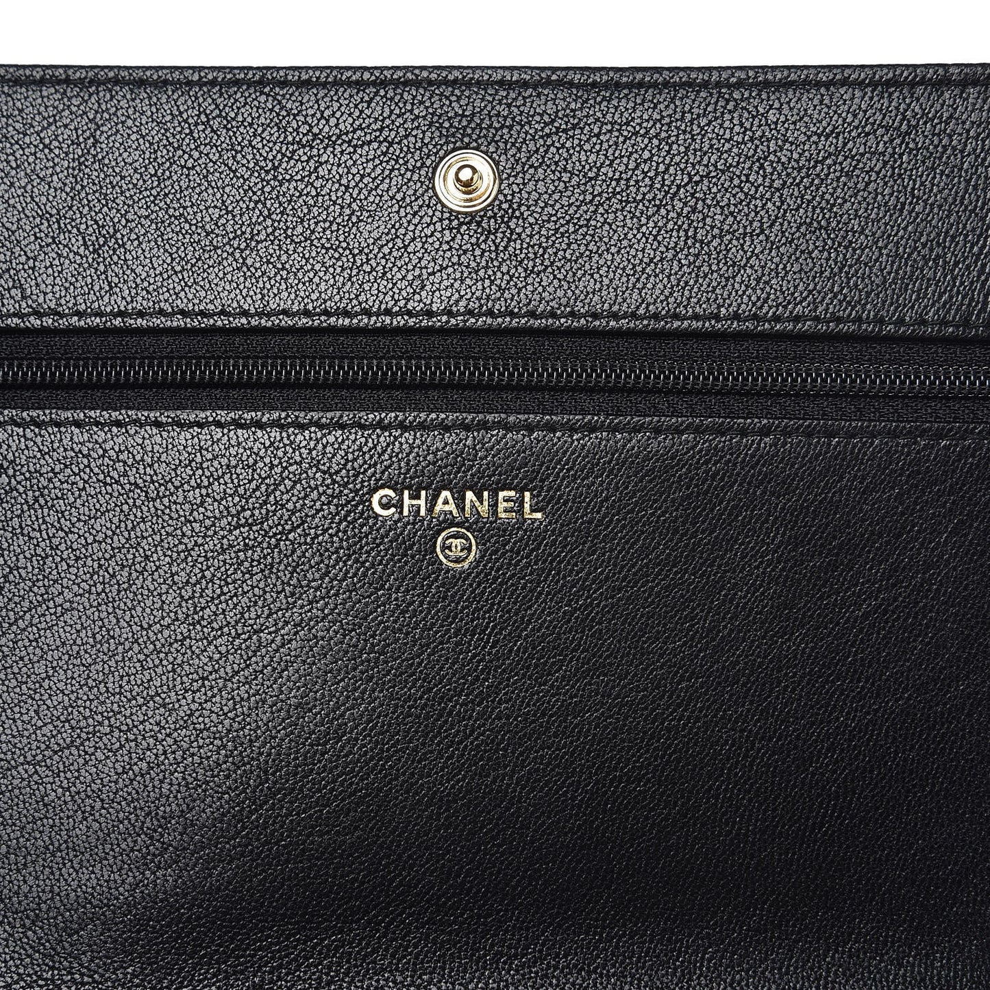 Sheepskin Quilted Mademoiselle Vintage Wallet On Chain WOC Black