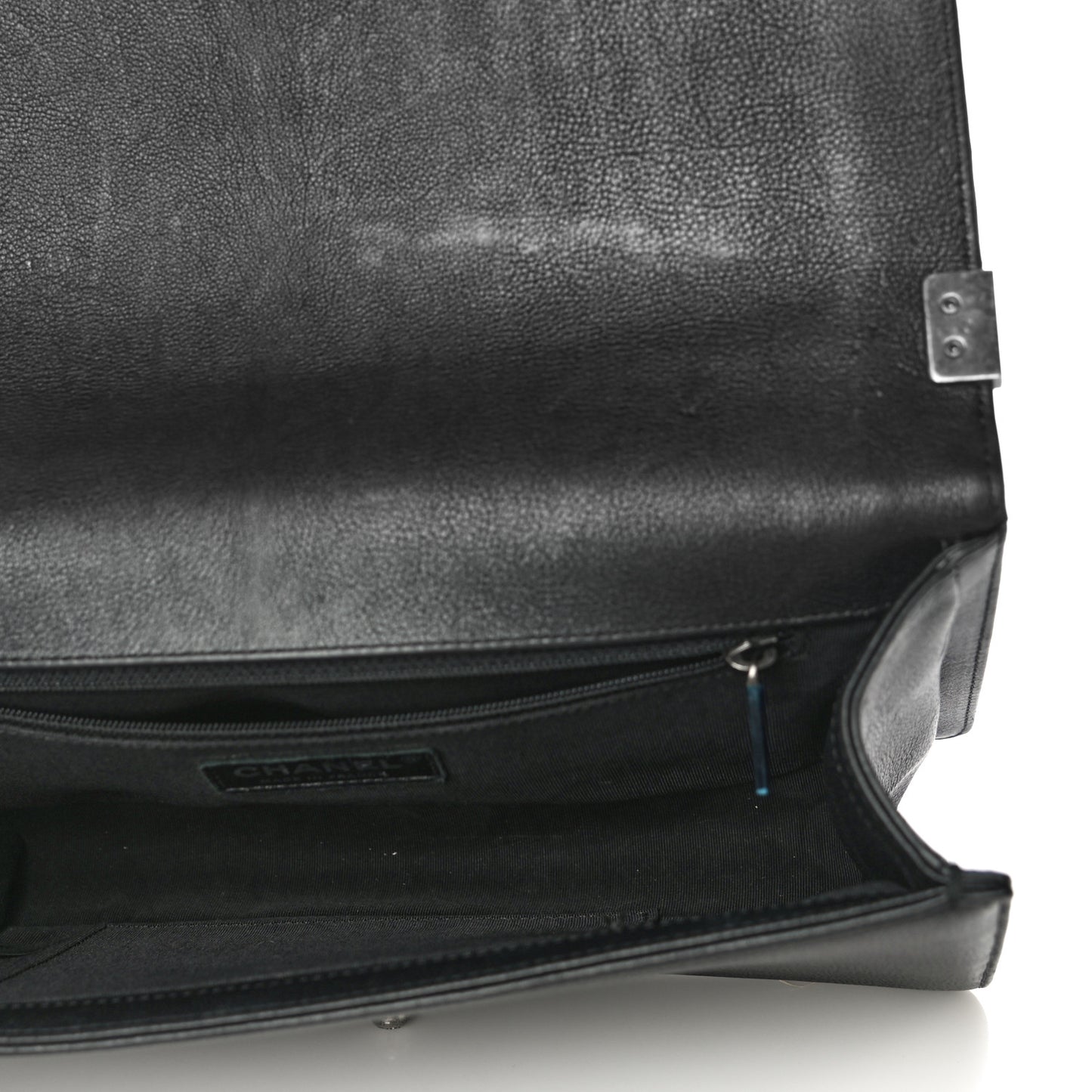 Grained Calfskin Quilted New Medium Boy Flap Black