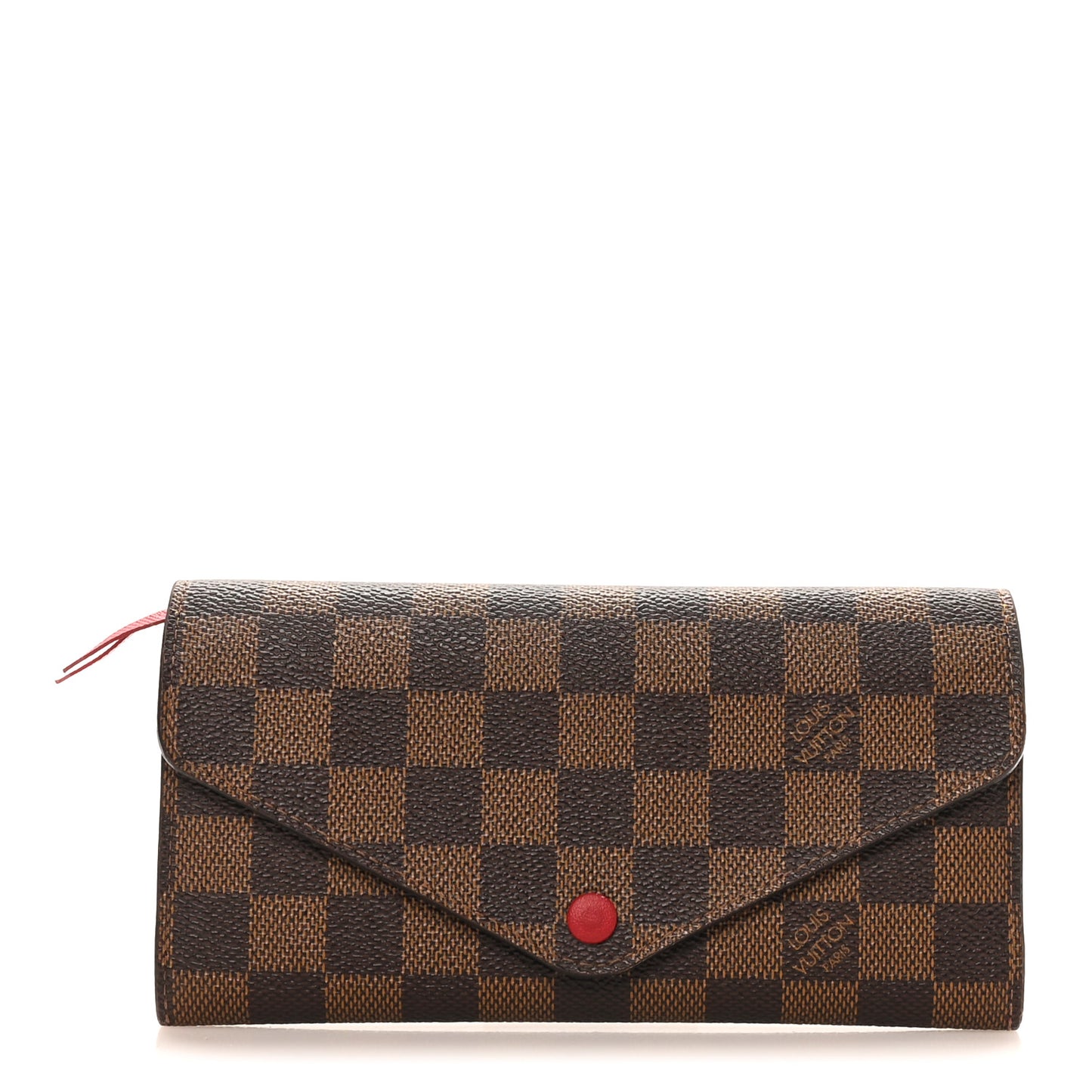 Damier Ebene Josephine Wallet Red