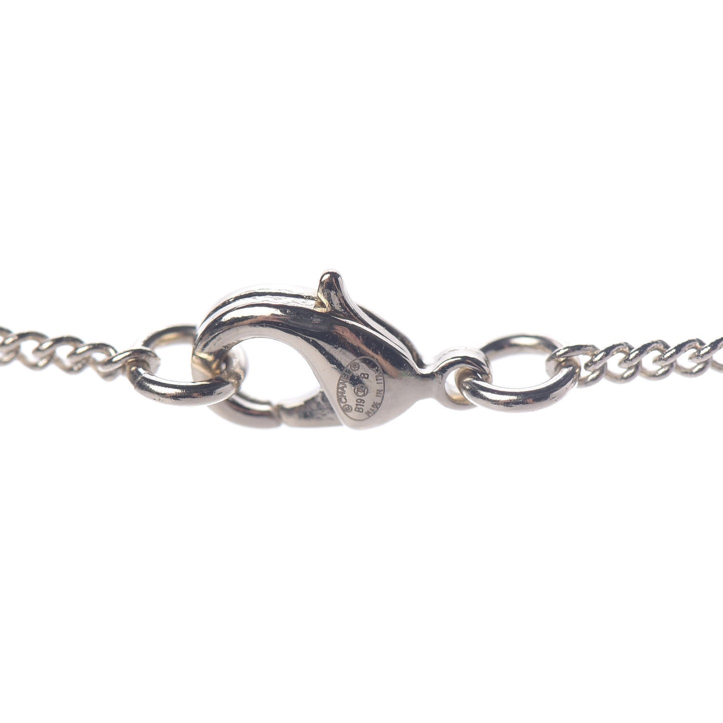 Crystal CC Pearl Drop Necklace Gold