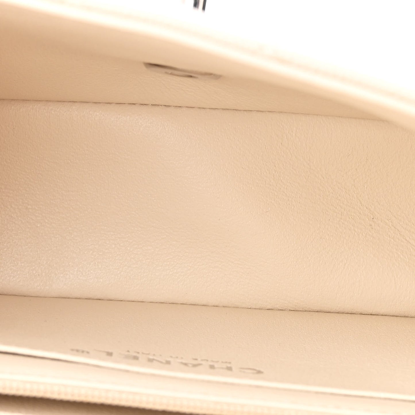 Caviar Quilted Mini Rectangular Flap Light Beige