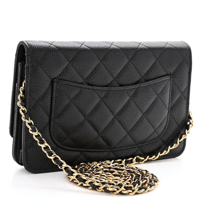 Chanel Caviar Quilted Wallet on Chain WOC Black 2 of 11