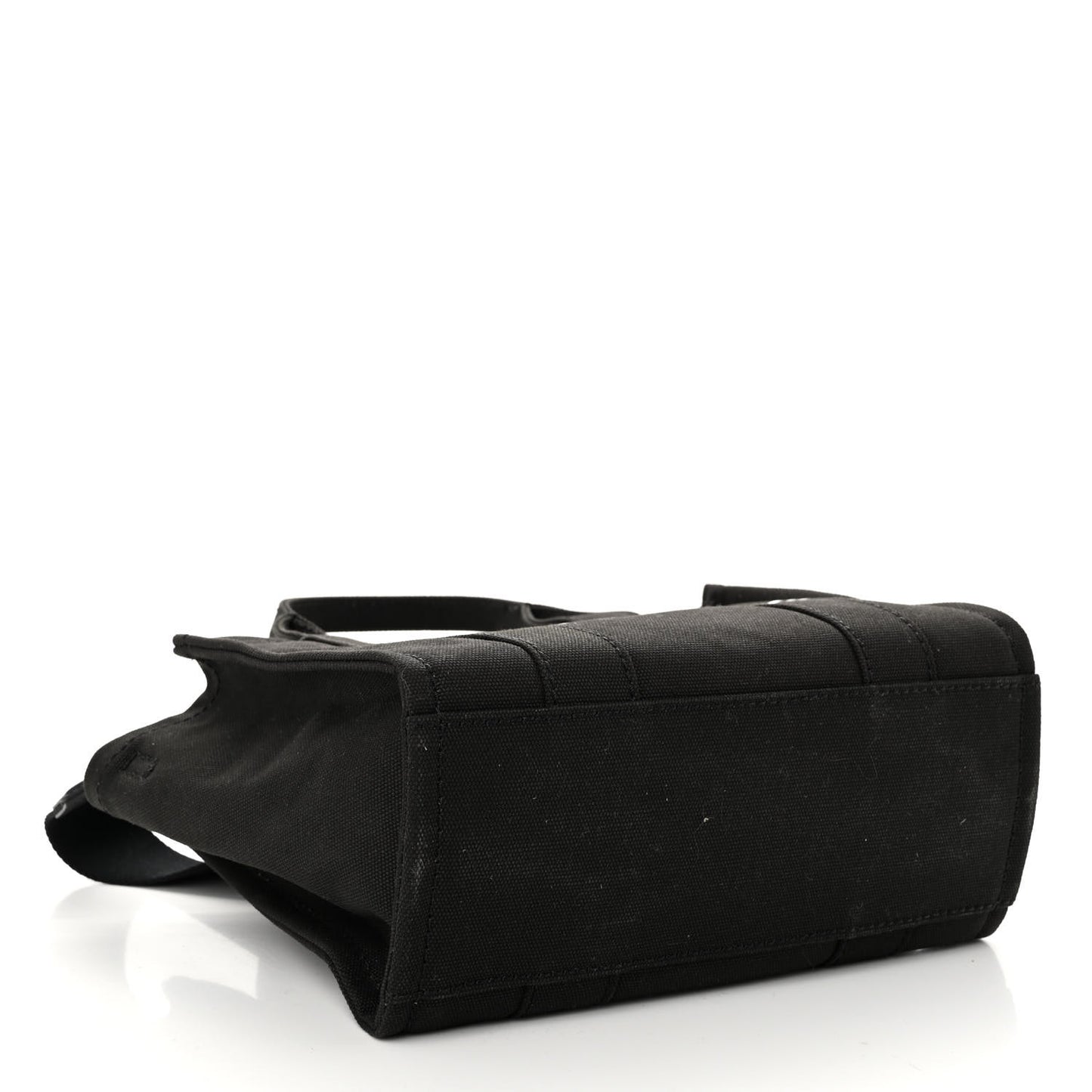 Cotton Canvas Small The Traveler Tote Bag Black