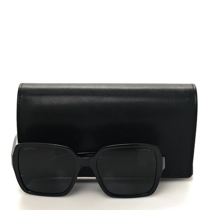Chanel Acetate Polarized Square Sunglasses 5408-A Black 9 of 9