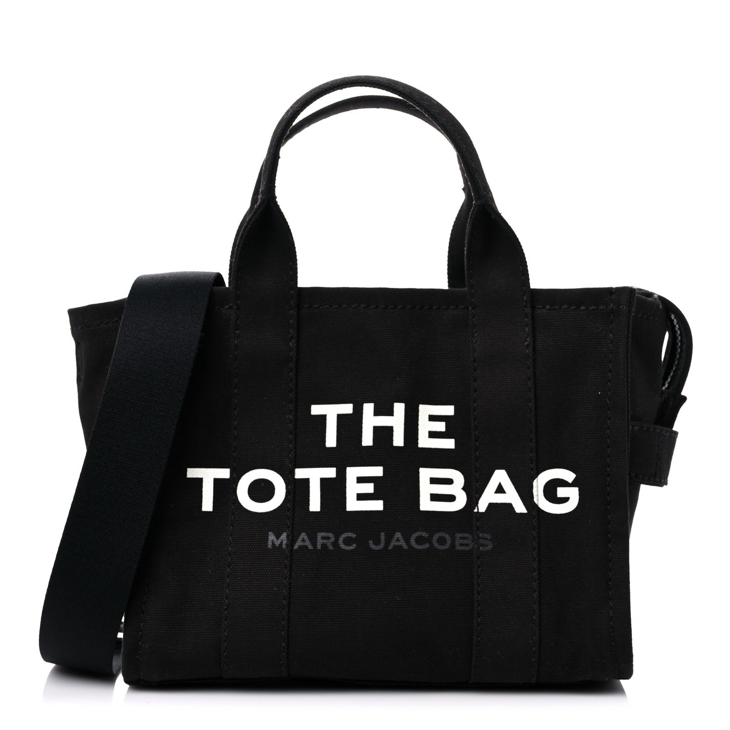 Cotton Canvas Mini The Traveler Tote Bag Black