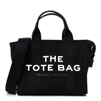 Marc Jacobs Cotton Canvas Mini The Traveler Tote Bag Black 1 of 13