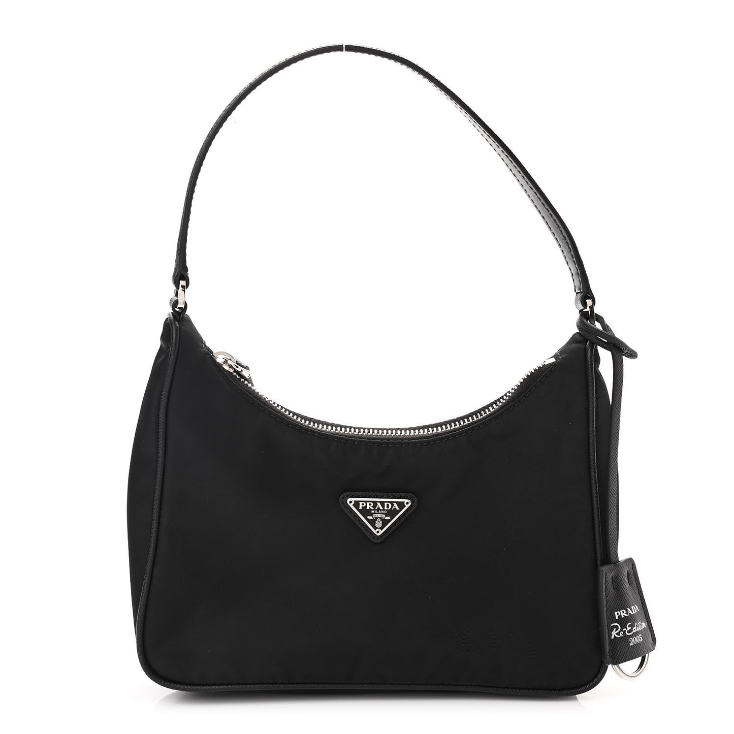 Tessuto Nylon Saffiano Mini Re-Edition 2005 Bag Black