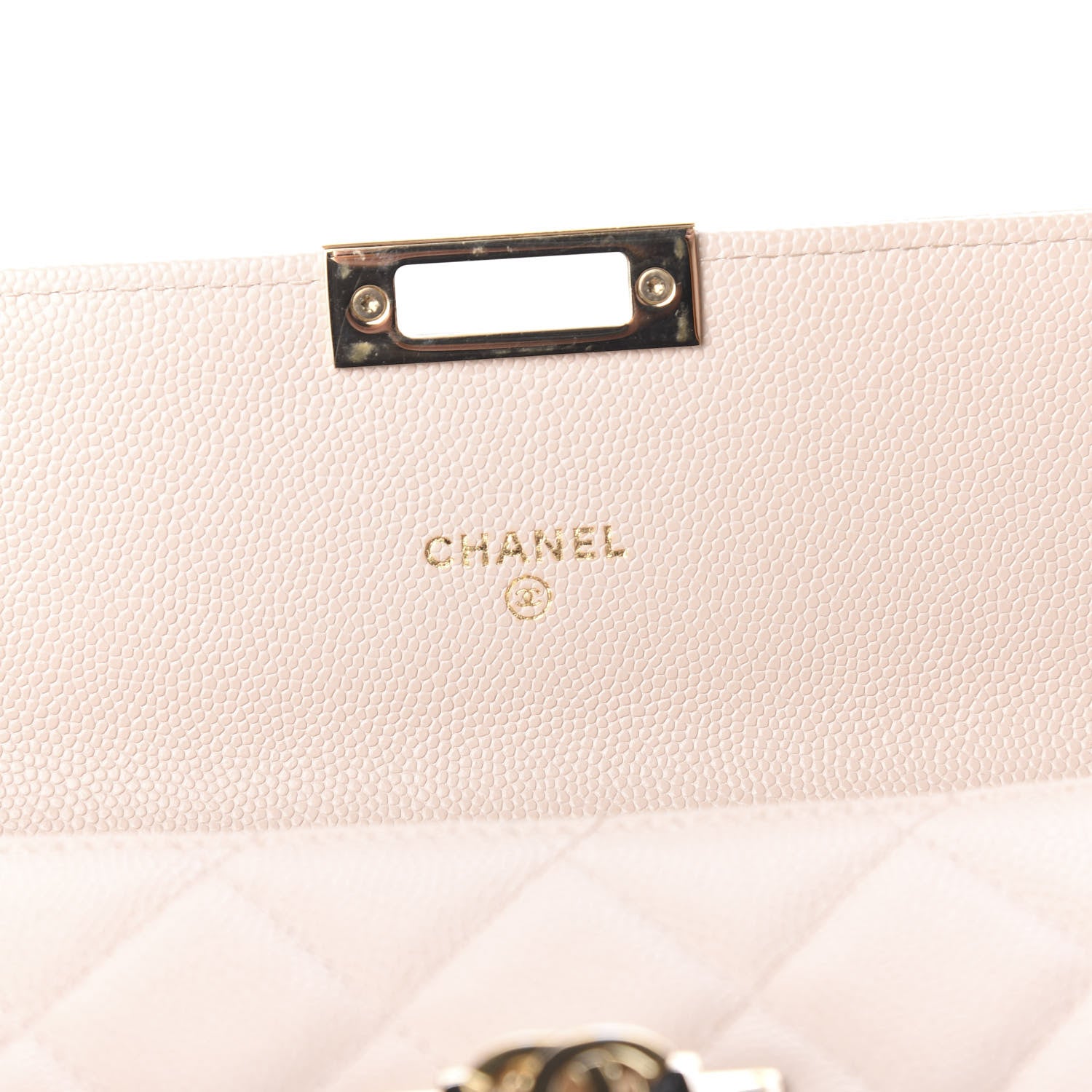 Chanel Caviar Quilted Large Golden Class Gusset Flap Wallet Light Beige 5 of 8