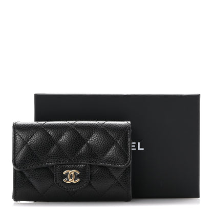 Chanel Caviar Quilted Flap Card Holder Wallet Black 9 of 9