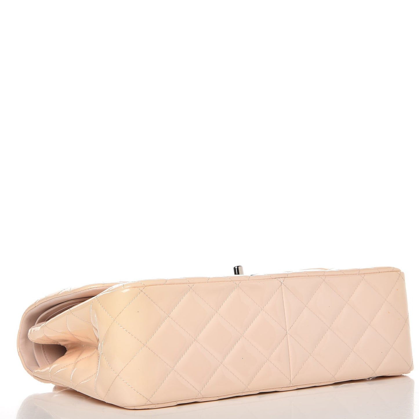 Patent Quilted Jumbo Double Flap Light Pink