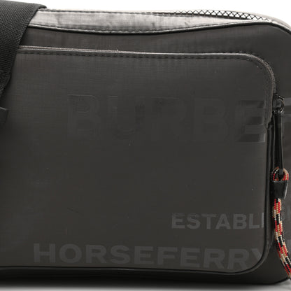 Burberry Cotton Canvas Horseferry Print Crossbody Bag Black 8 of 12