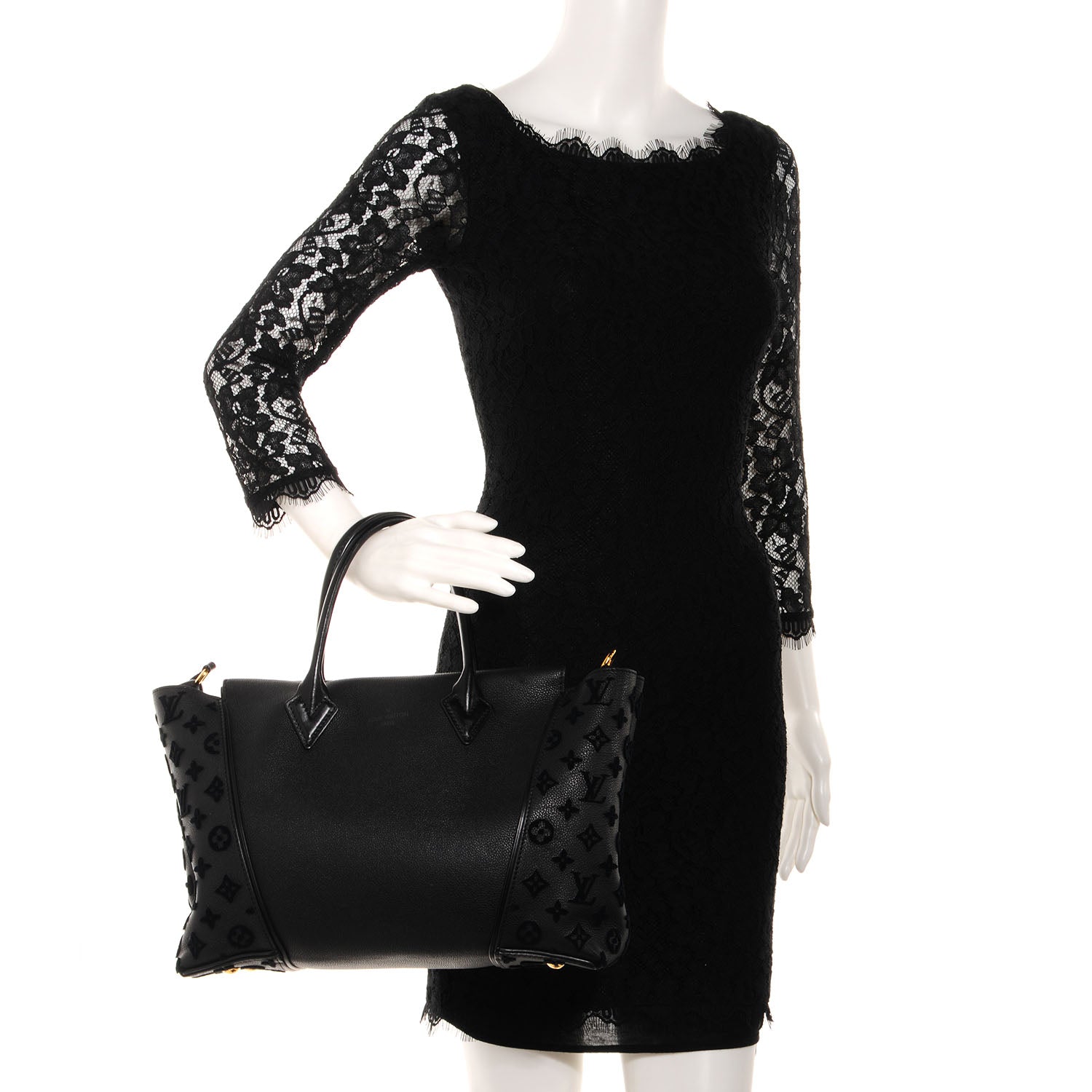 Louis Vuitton Veau Cachemire Tote W PM Black 2 of 8