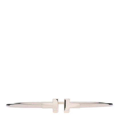 Tiffany 18K Rose Gold Narrow T Wire Bracelet 1 of 5