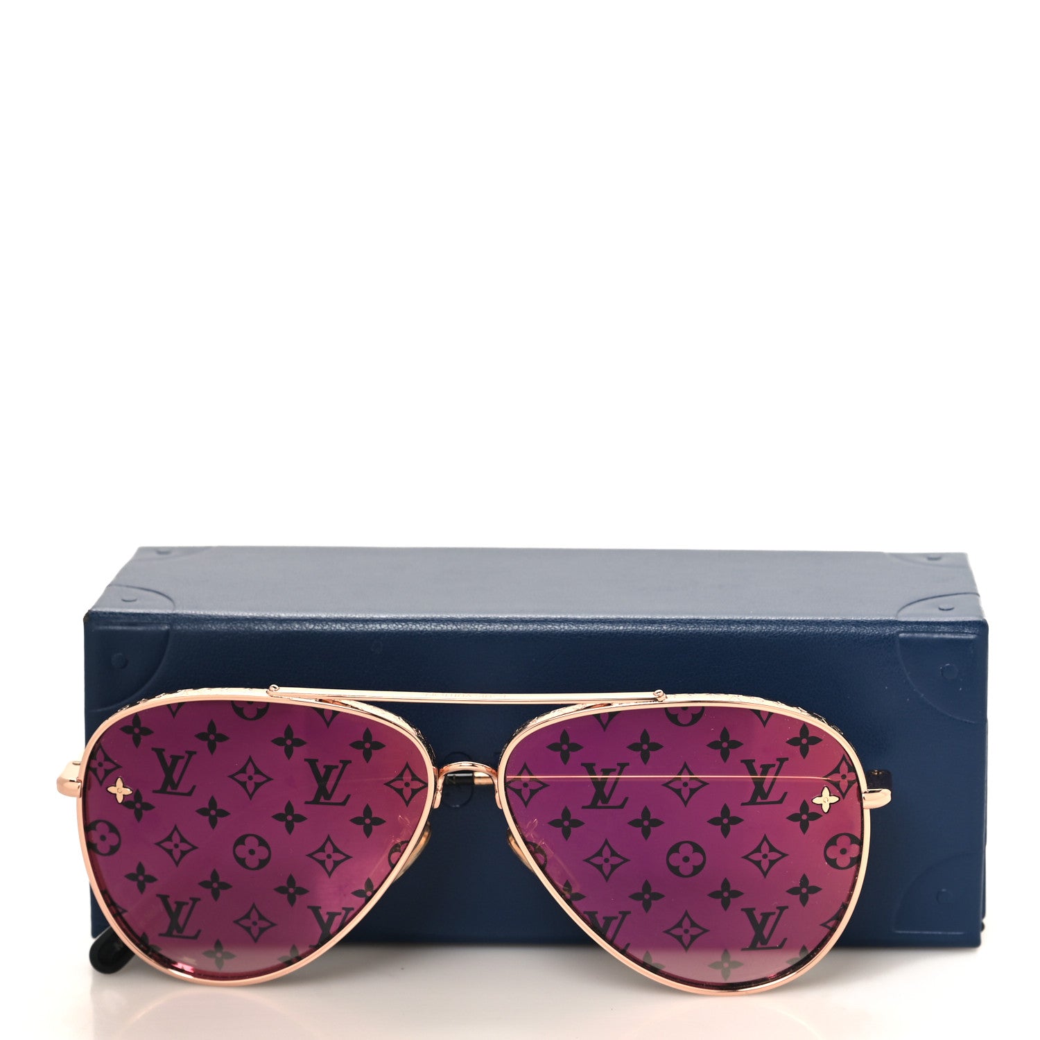 Louis Vuitton Metal Monogram The LV Pilot Sunglasses Z1781U Gradient Pink 7 of 7