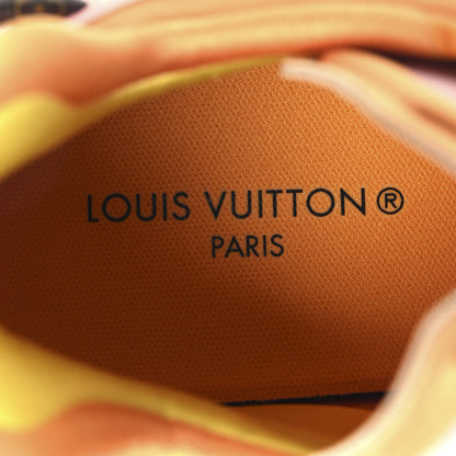 Louis Vuitton Patent Calfskin Technical Mesh Monogram Run 55 Sneakers 38.5 Pink Rose Orange 9 of 9