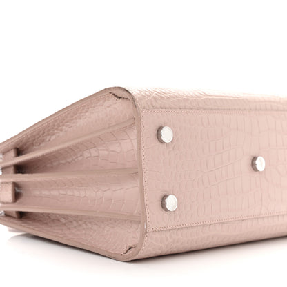 Saint Laurent Calfskin Crocodile Embossed Baby Sac De Jour Rose Antic 11 of 18
