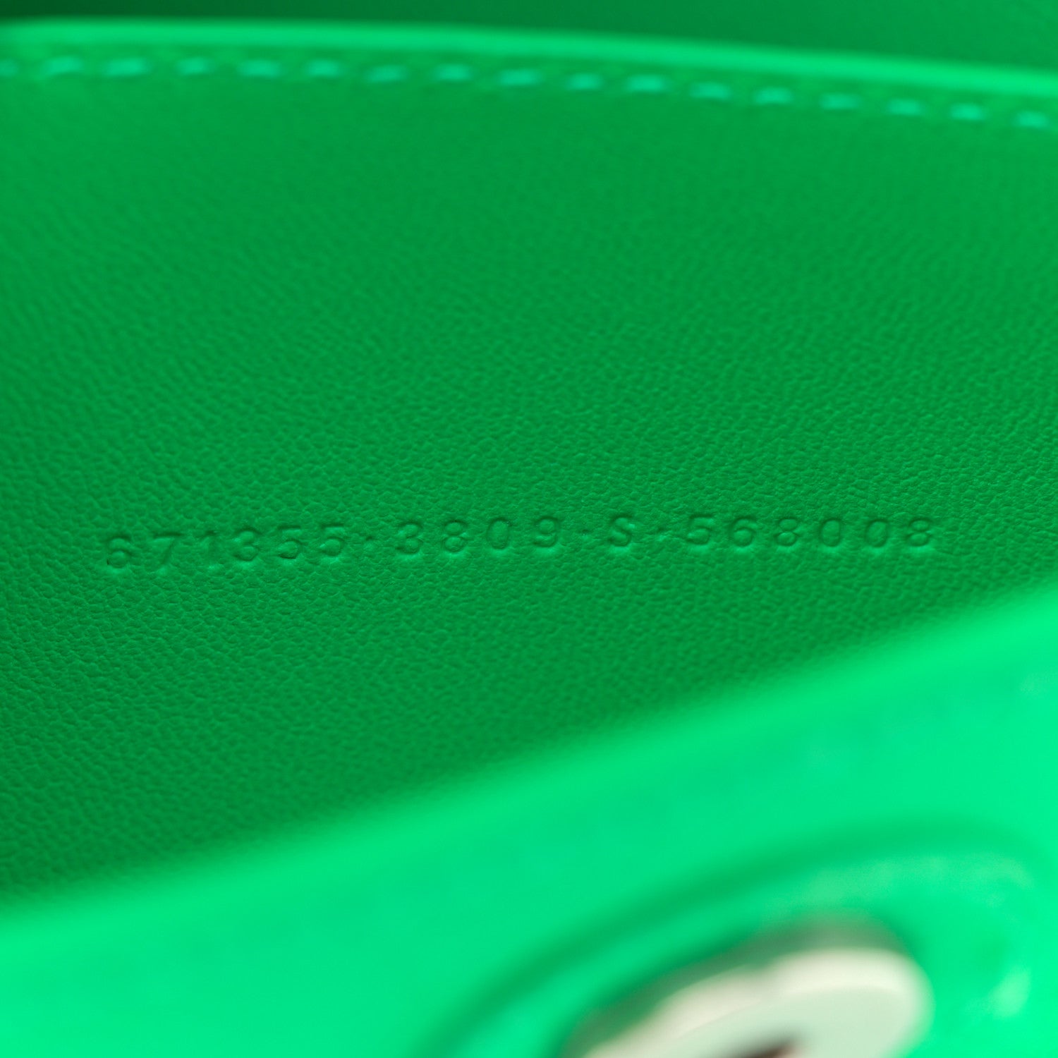 Balenciaga Grained Calfskin XS Downtown Shoulder Bag Vivid Green 8 of 16