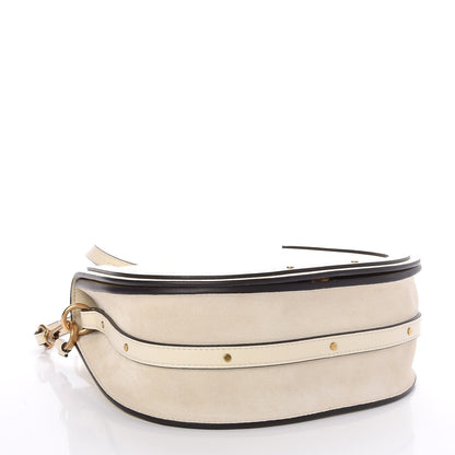 Chloe Calfskin Suede Medium Nile Bracelet Bag Off White 4 of 7