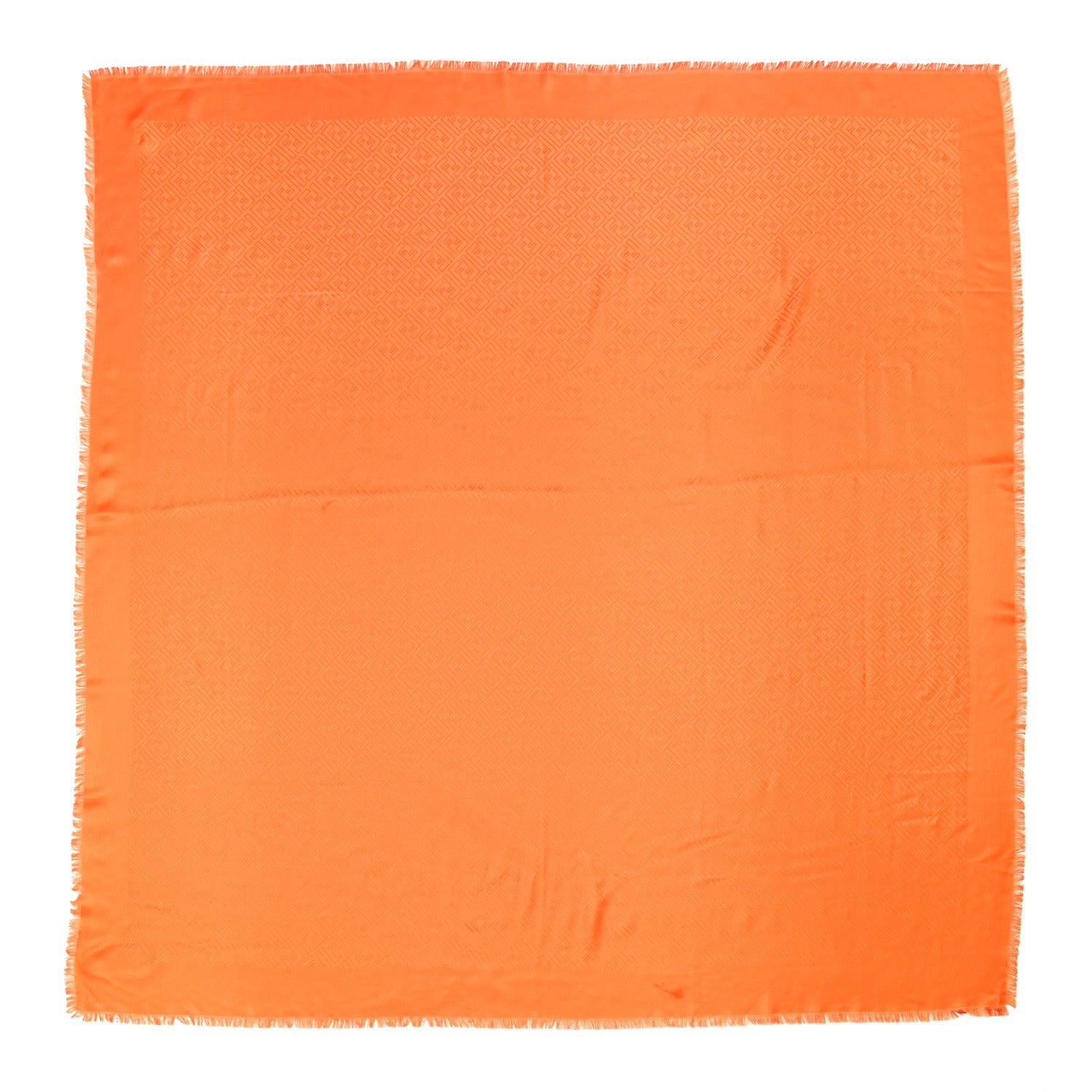 Fendi Wool Silk FF Shawl Orange 1 of 7
