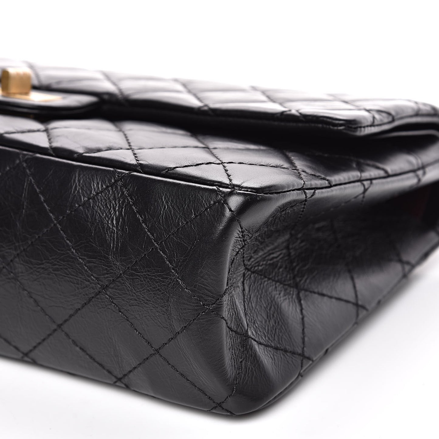 Aged Calfskin Quilted 2.55 Reissue 226 Flap Black