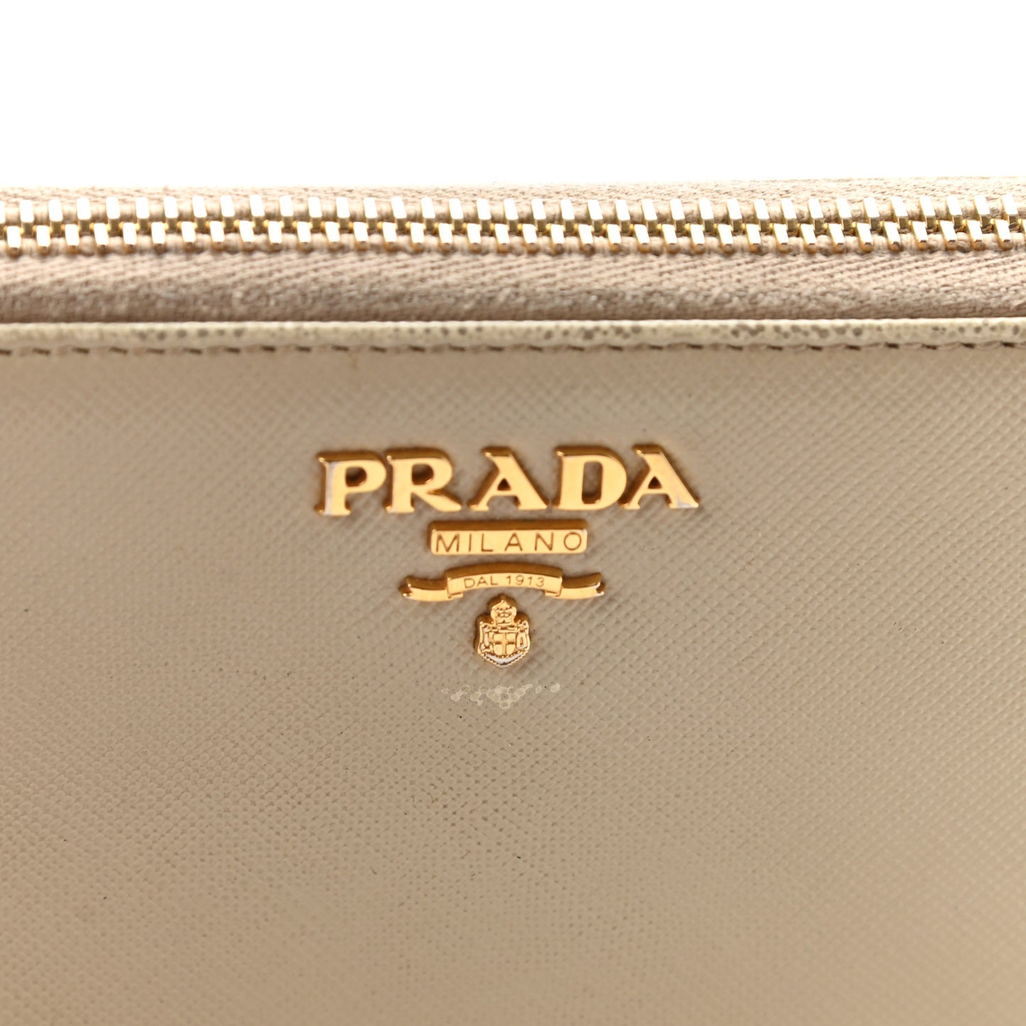 Saffiano Metal Zip Around Wallet Cammeo