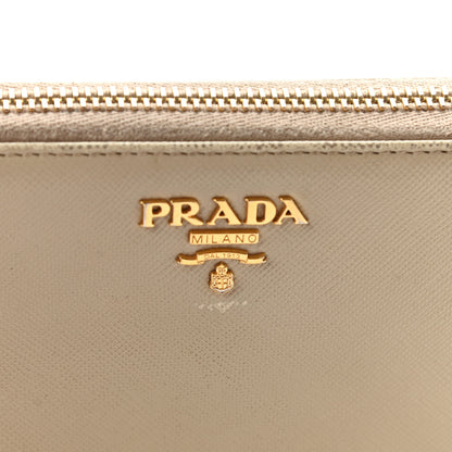 Prada Saffiano Metal Zip Around Wallet Cammeo 14 of 14