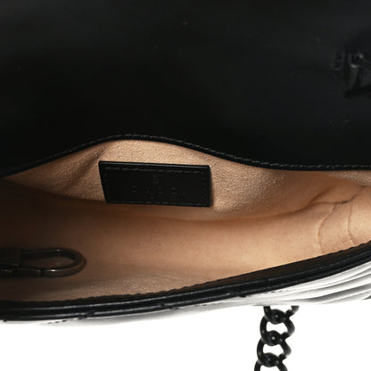 Gucci Calfskin Matelasse Monochrome GG Marmont Chain Belt Bag Black 5 of 9