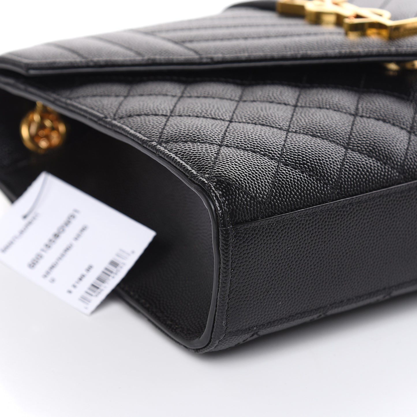 Grain De Poudre Textured Mixed Matelasse Triquilt Medium Monogram Satchel Black