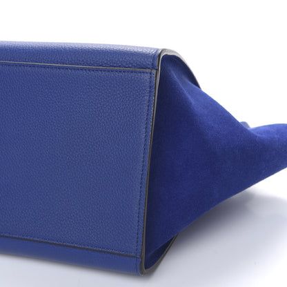 Celine Drummed Calfskin Suede Small Trapeze Indigo 6 of 9