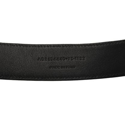 Saint Laurent Goatskin Monogram Cassandre Square Buckle Belt 95 38 Black 6 of 6