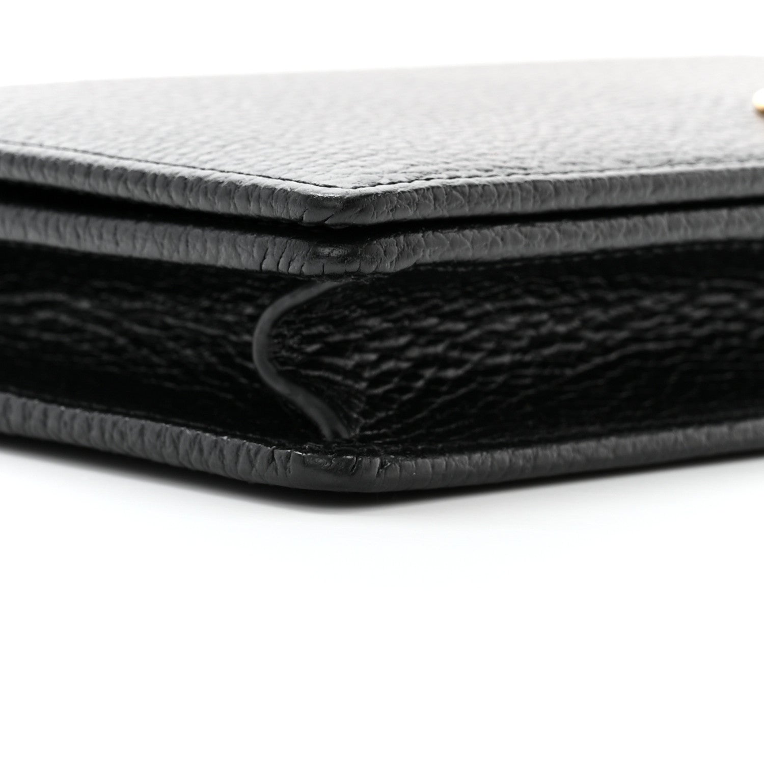 Gucci Calfskin Mini GG Marmont Chain Wallet Black 9 of 12