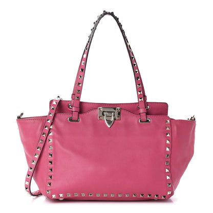 Valentino Garavani Vitello Small Rockstud Tote Deep Cyclamin 1 of 10