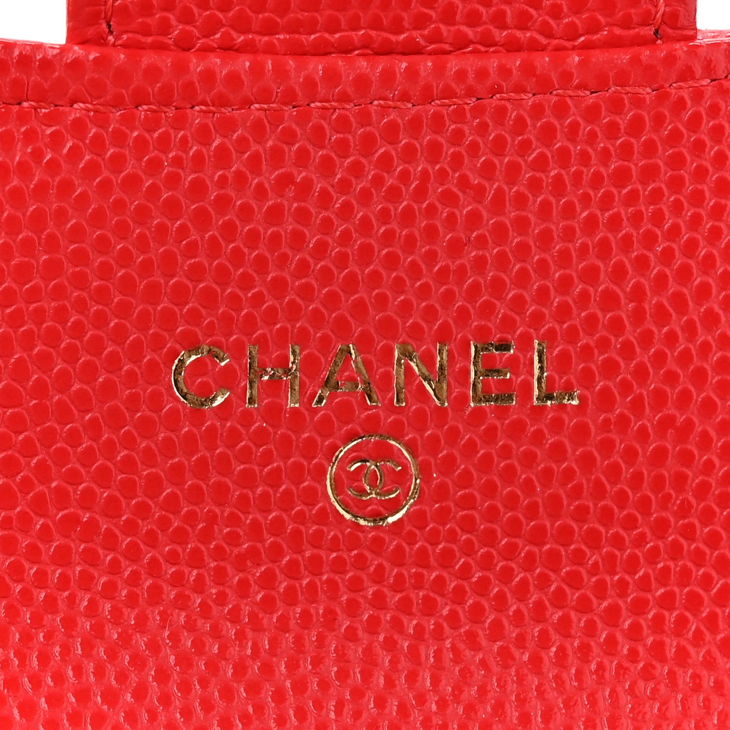 Chanel Caviar Quilted Flap Card Holder Wallet Red 6 of 9