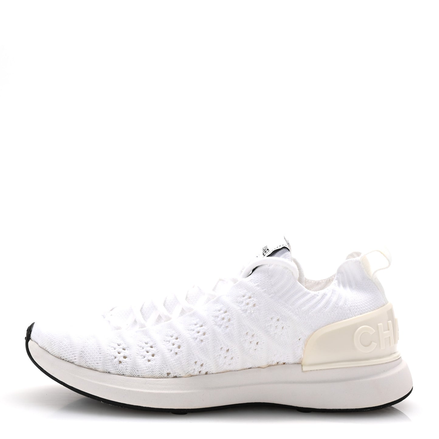 Fabric Logo Sneakers 37 White